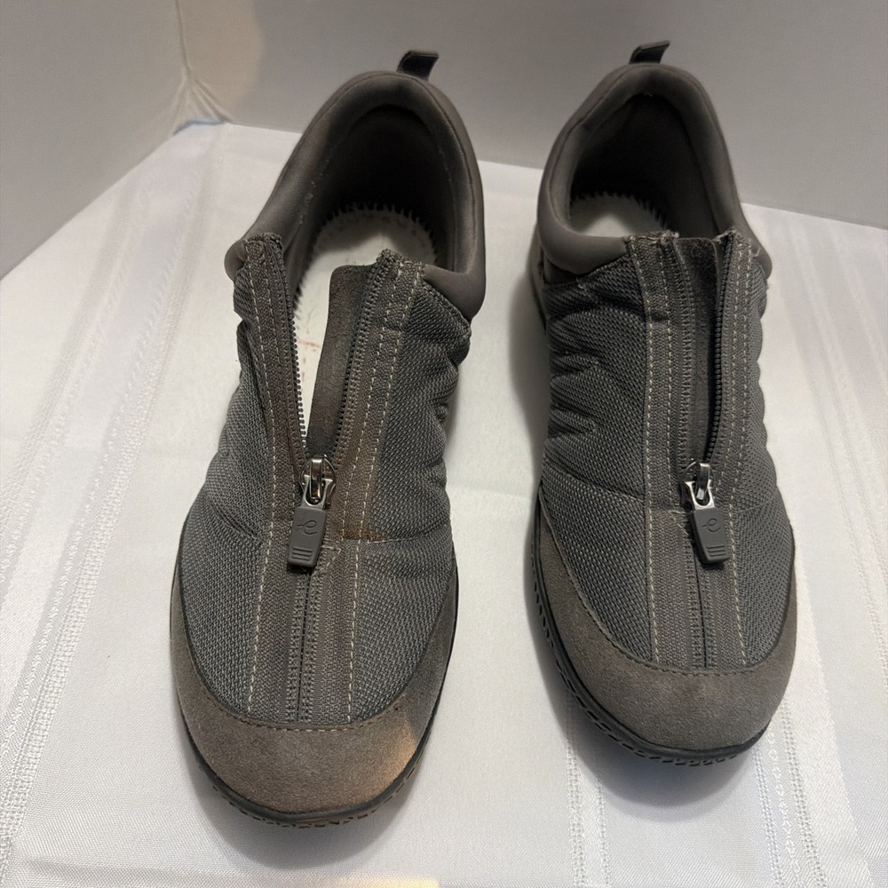Easy Spirit Be Strong 2 Womens 9N Gray Front Zip Walking Shoes EEBESTRONG2